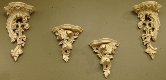 hand carved wall accents